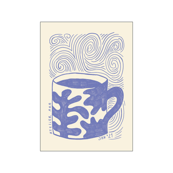 Anouk - A blue cup on a blue monday — Art print by PSTR Studio from Poster & Frame