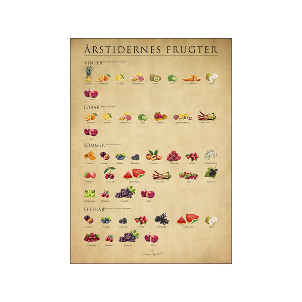 Årstidernes frugter, papir — Art print by Simon Holst from Poster & Frame