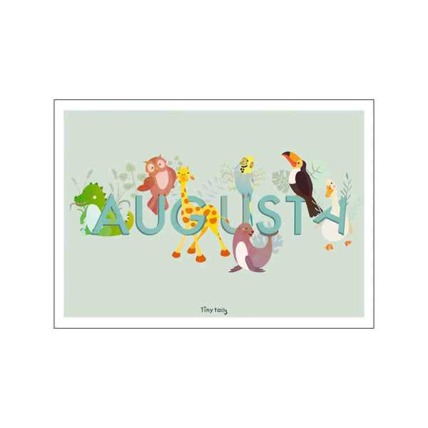 Augusta - grøn — Art print by Tiny Tails from Poster & Frame