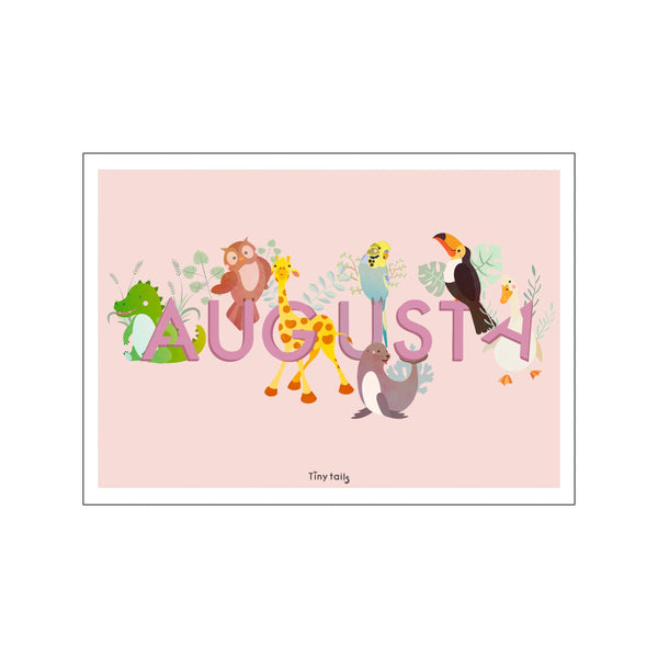 Augusta - lyserød — Art print by Tiny Tails from Poster & Frame