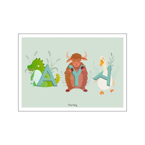 Aya - grøn — Art print by Tiny Tails from Poster & Frame