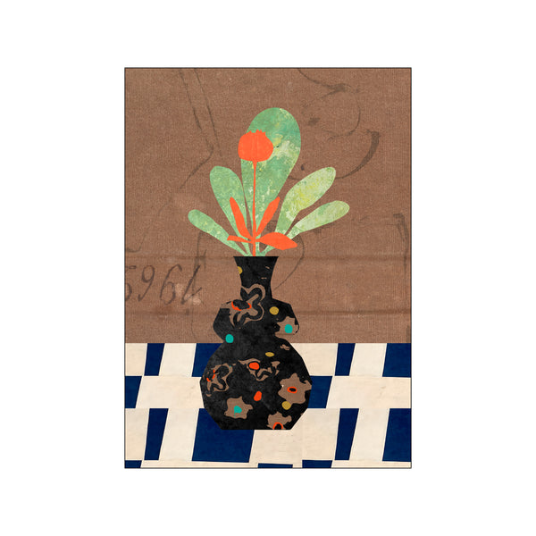 BROWN BACKGROUND VASE — Art print by Rogério Arruda from Poster & Frame