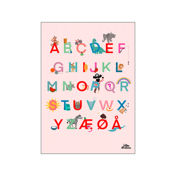 Børne alfabet plakat – Børneplakat — Art print by Citatplakat from Poster & Frame