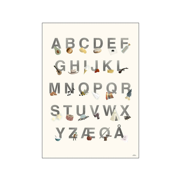 Børnenes alfabet – Børneplakat — Art print by Citatplakat from Poster & Frame