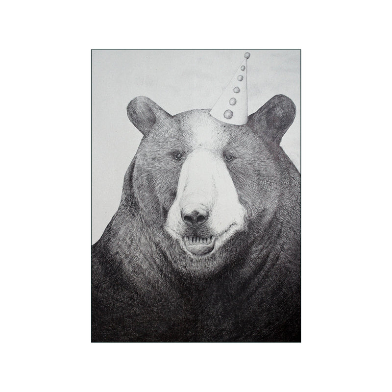Bear Wearing Hat — Art print by Morten Løfberg from Poster & Frame