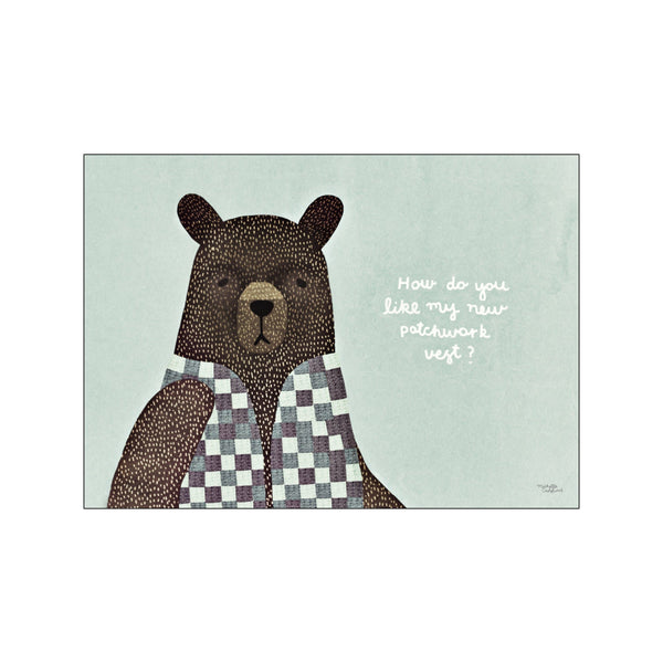 Bear dress up vest — Art print by Michelle Carlslund - Kids from Poster & Frame