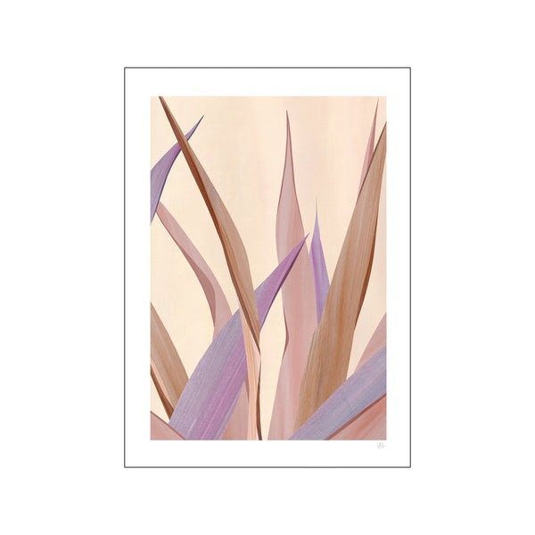 Beige and Lavender Leaf — Art print by Violets Print House from Poster & Frame