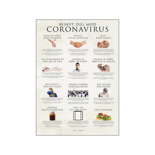 Beskyt mod corona virus — Art print by Simon Holst from Poster & Frame