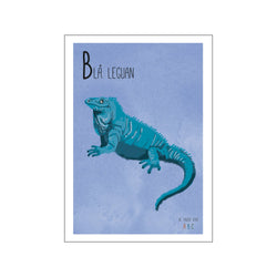 Blå leguan — Art print by Line Malling Schmidt from Poster & Frame