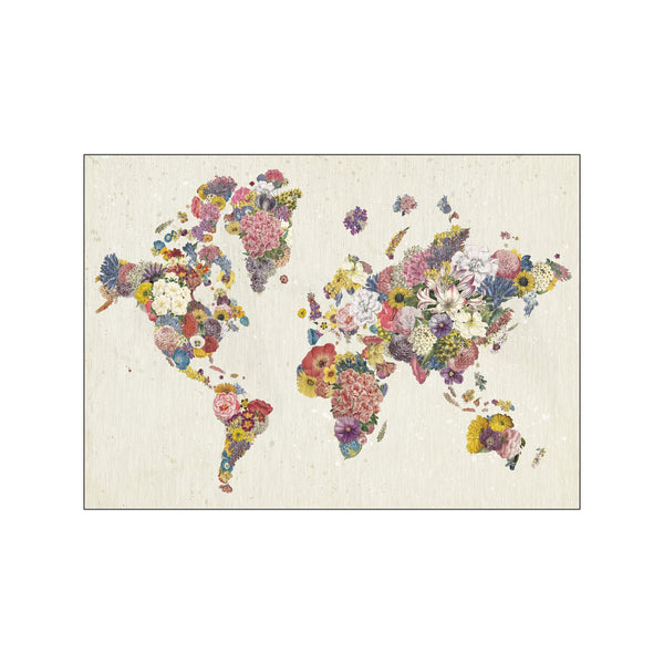 Botanical Floral Map Light — Art print by Wild Apple from Poster & Frame