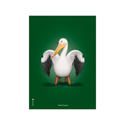 Pelikan Grøn — Art print by Brainchild from Poster & Frame