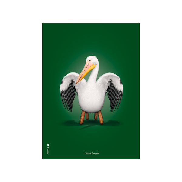Pelikan Grøn — Art print by Brainchild from Poster & Frame