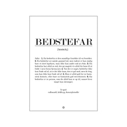 Bedstefar definition — Art print by Citatplakat from Poster & Frame