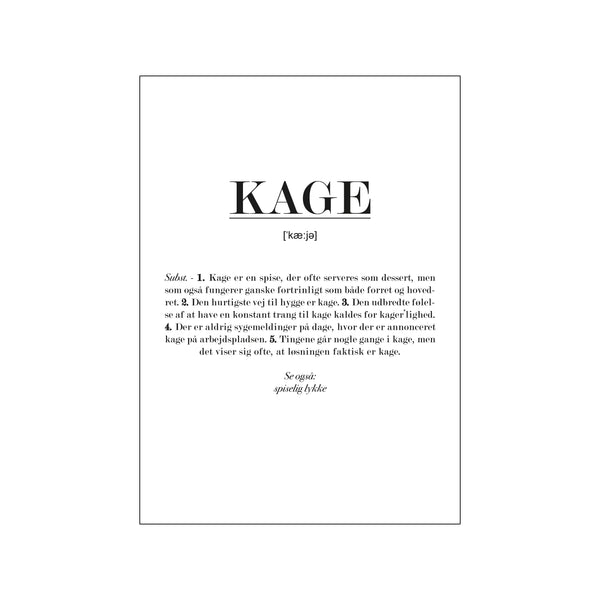 Kage definition — Art print by Citatplakat from Poster & Frame