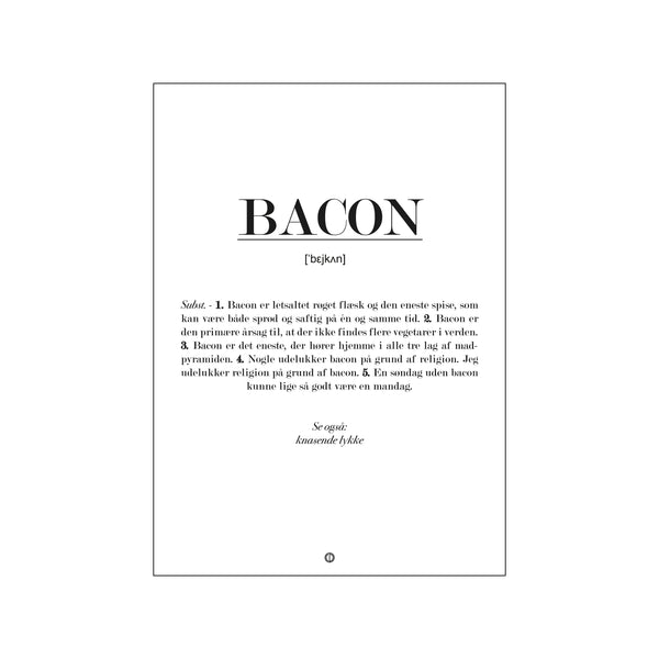 Bacon definition — Art print by Citatplakat from Poster & Frame