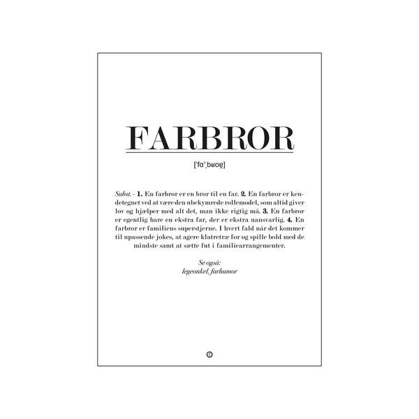 Farbror definition — Art print by Citatplakat from Poster & Frame