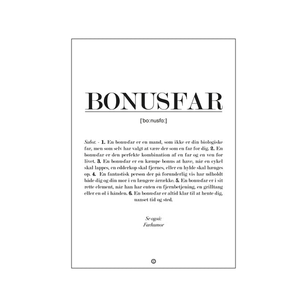 Bonusfar definition — Art print by Citatplakat from Poster & Frame
