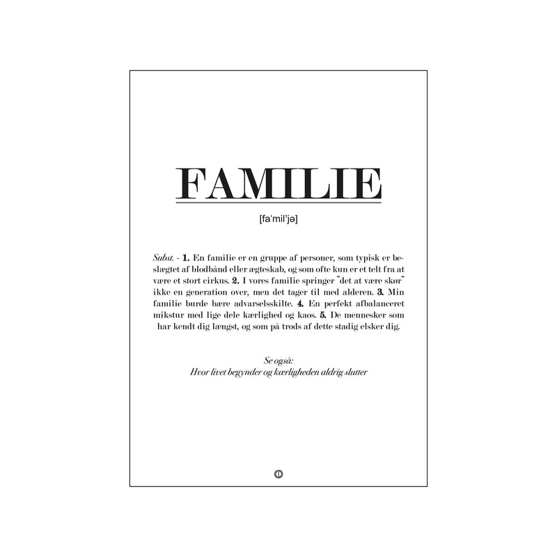 Familie — Art print by Citatplakat from Poster & Frame