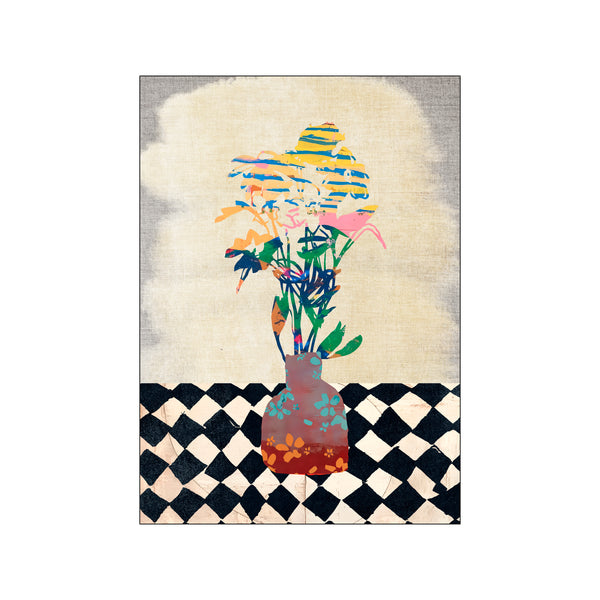 CHECKERED TABLECLOTH VASE — Art print by Rogério Arruda from Poster & Frame