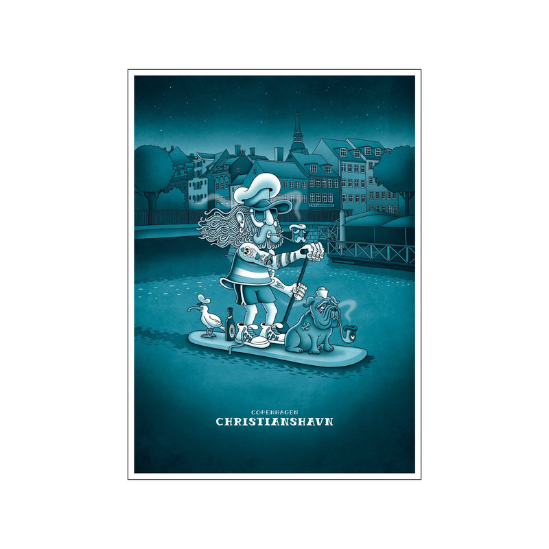 Christianshavn - Paddleboard — Art print by Copenhagen Poster from Poster & Frame