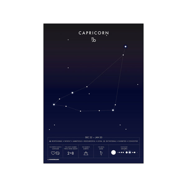 Capricorn — Art print by Wonderhagen from Poster & Frame