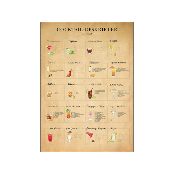 Cocktails, papir — Art print by Simon Holst from Poster & Frame