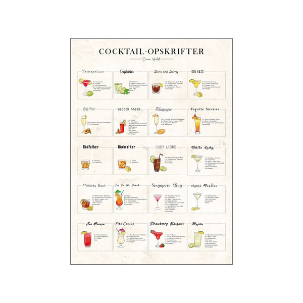 Cocktails, sten — Art print by Simon Holst from Poster & Frame