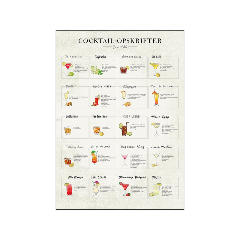 Cocktails — Art print by Simon Holst from Poster & Frame