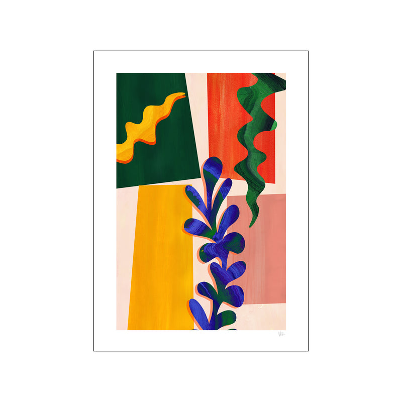 Colourful abstract leaf 1 of 3 — Art print by Violets Print House from Poster & Frame