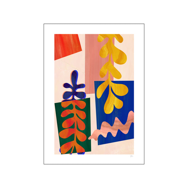 Colourful abstract leaf 2 of 3 — Art print by Violets Print House from Poster & Frame