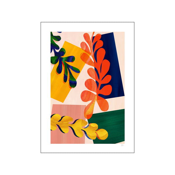 Colourful abstract leaf 3 of 3 — Art print by Violets Print House from Poster & Frame