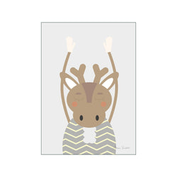 Concert in the arctic brown reindeer — Art print by Monica Bindslev from Poster & Frame