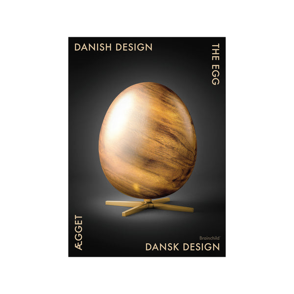 Danish Design Black The Egg Figurine — Art print by Brainchild from Poster & Frame