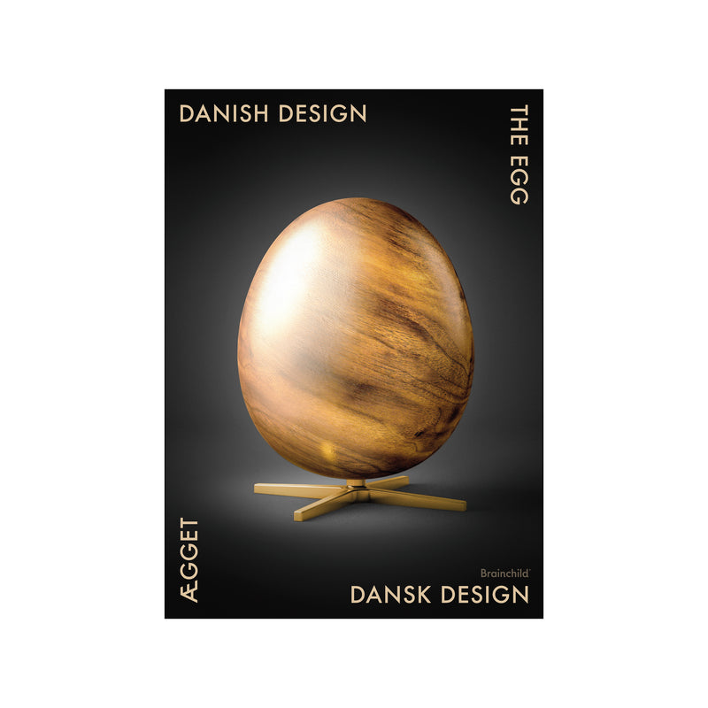 Danish Design Black The Egg Figurine — Art print by Brainchild from Poster & Frame