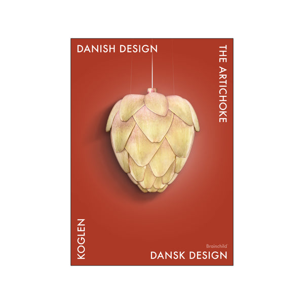 Danish Design Red Artichoke — Art print by Brainchild from Poster & Frame