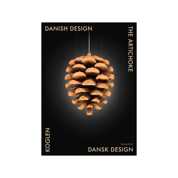Danish Design Black Pine Cone — Art print by Brainchild from Poster & Frame