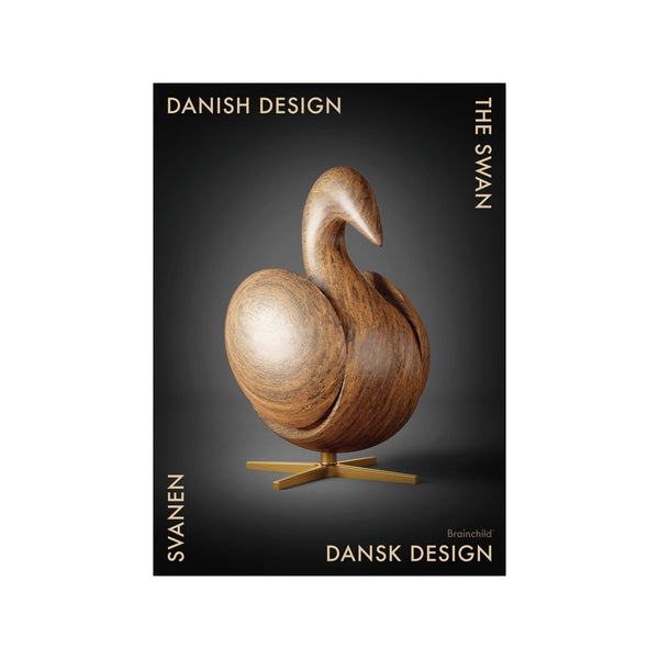 Danish Design Black Swan Figurine — Art print by Brainchild from Poster & Frame