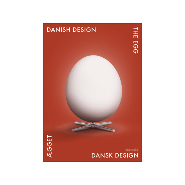 Danish Design - Ægget Rød — Art print by Brainchild from Poster & Frame