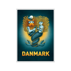 Danmark - Havfruer — Art print by Copenhagen Poster from Poster & Frame