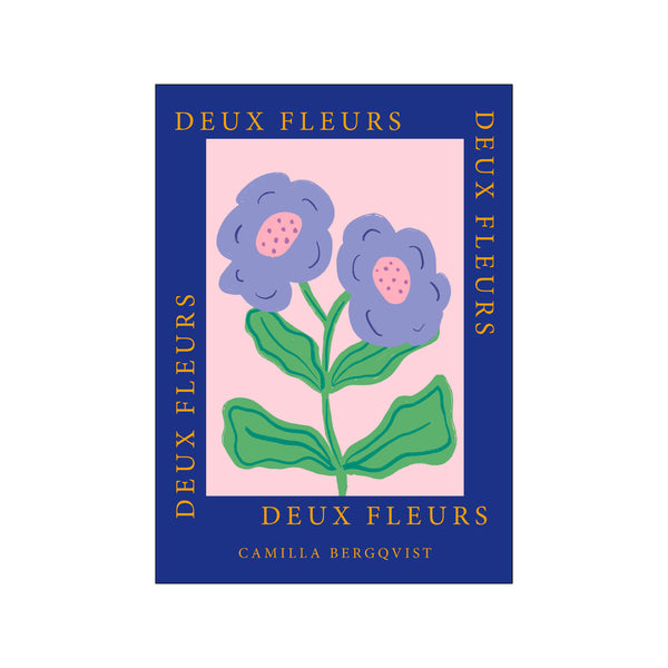 DEUX FLEURS BLUE — Art print by Camilla Bergqvist from Poster & Frame