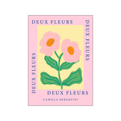DEUX FLEURS PINK — Art print by Camilla Bergqvist from Poster & Frame