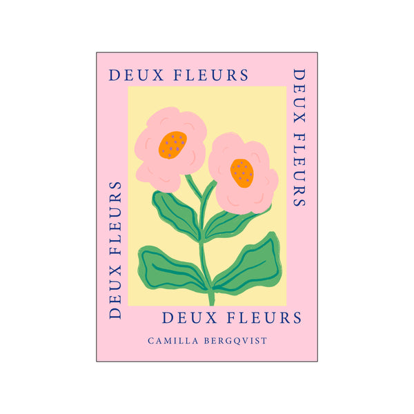 DEUX FLEURS PINK — Art print by Camilla Bergqvist from Poster & Frame