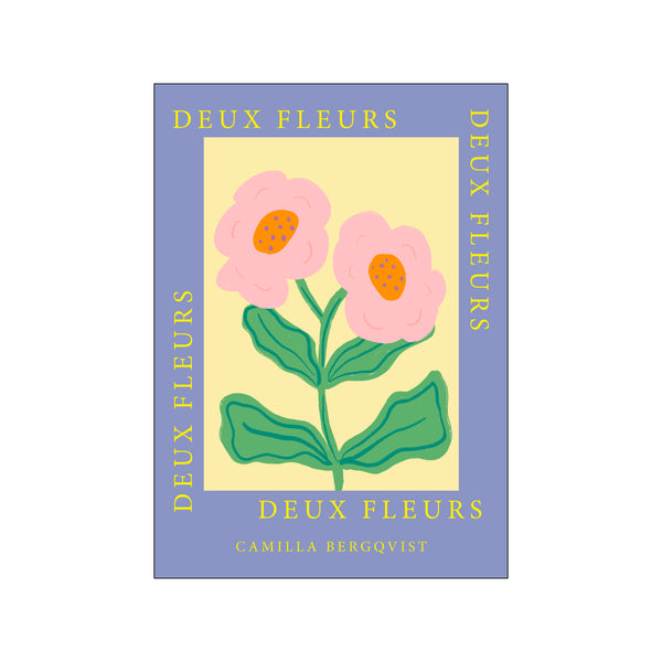 DEUX FLEURS YELLOW — Art print by Camilla Bergqvist from Poster & Frame