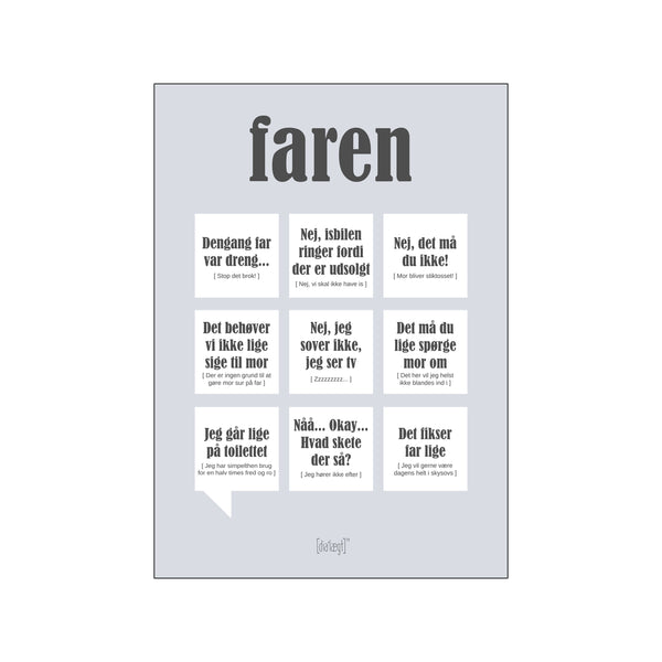 Faren — Grå — Art print by Dialægt from Poster & Frame