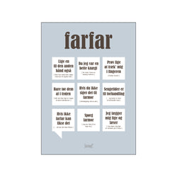 Farfar — Grå — Art print by Dialægt from Poster & Frame