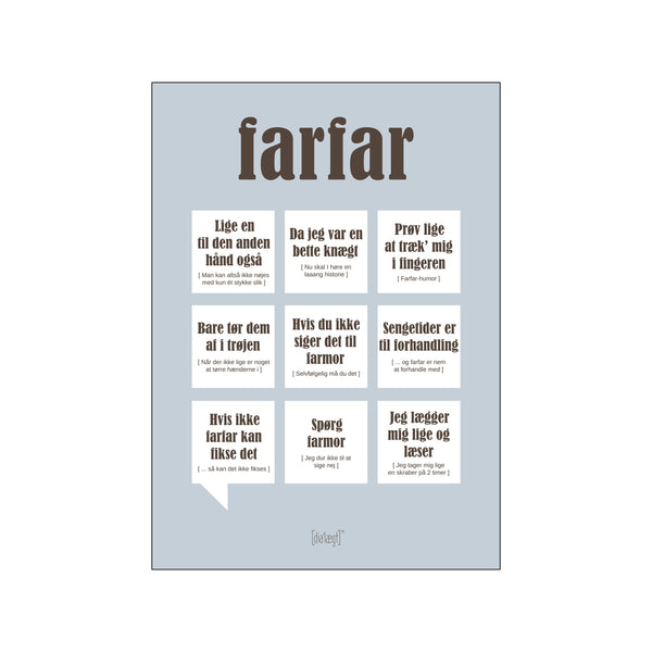 Farfar — Grå — Art print by Dialægt from Poster & Frame