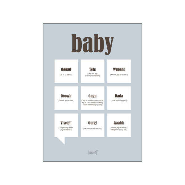 Baby Girl — Grå — Art print by Dialægt from Poster & Frame
