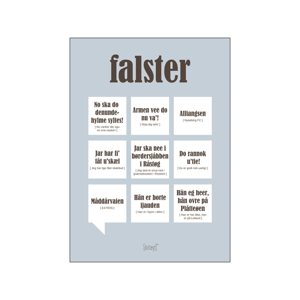 Falster — Grå — Art print by Dialægt from Poster & Frame