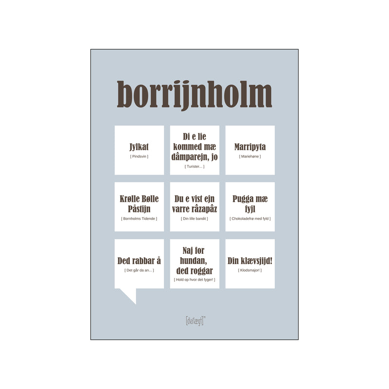 Bornholm — Grå — Art print by Dialægt from Poster & Frame