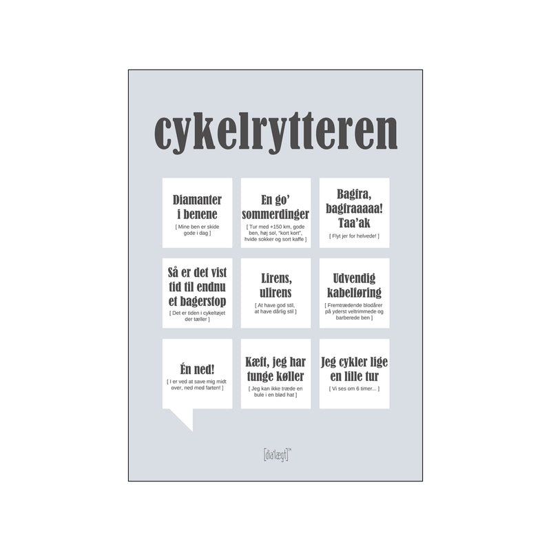 Cykelrytteren — Grå — Art print by Dialægt from Poster & Frame